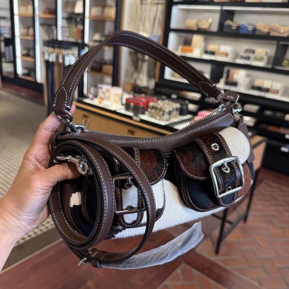 Coach Ashton Bag With Cow Print CCC83 cow printed haircalf/Sv/Cow Multi - Picture 2 of 14